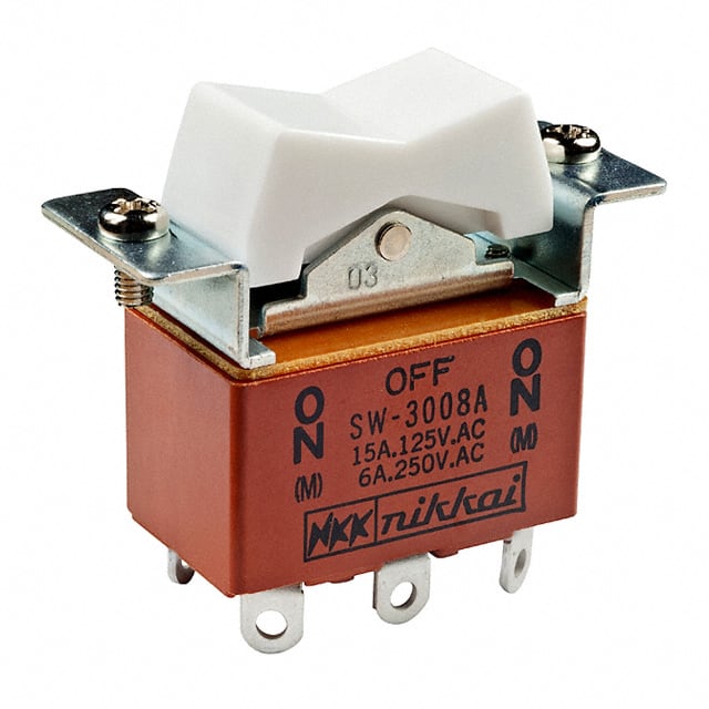 SW3008A SWITCH ROCKER DPDT 15A 125V