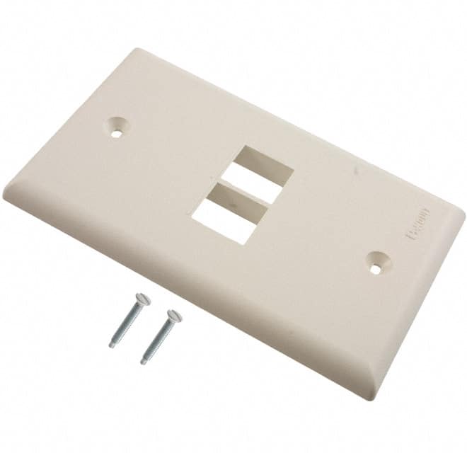 NK2FNIW FACEPLATE SNGL GANG 2PORT WHITE