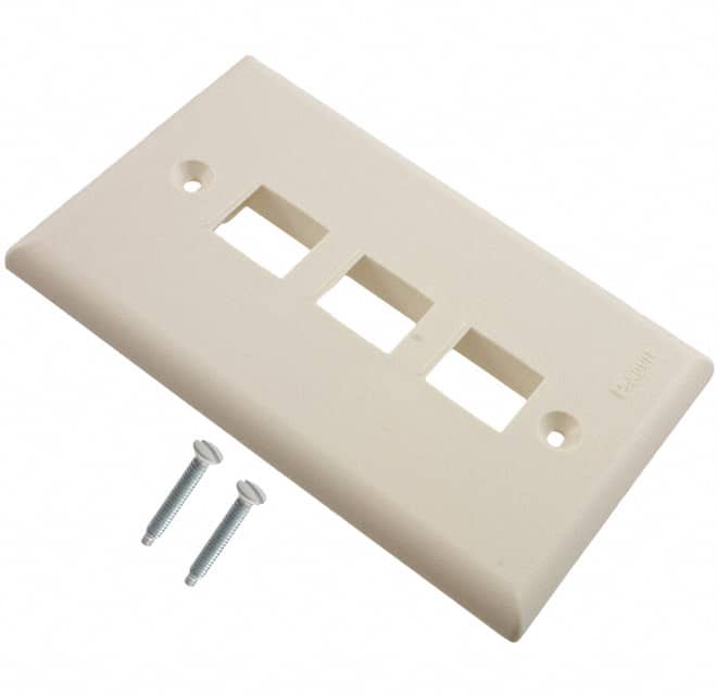 NK3FNIW FACEPLATE SNGL GANG 3PORT WHITE