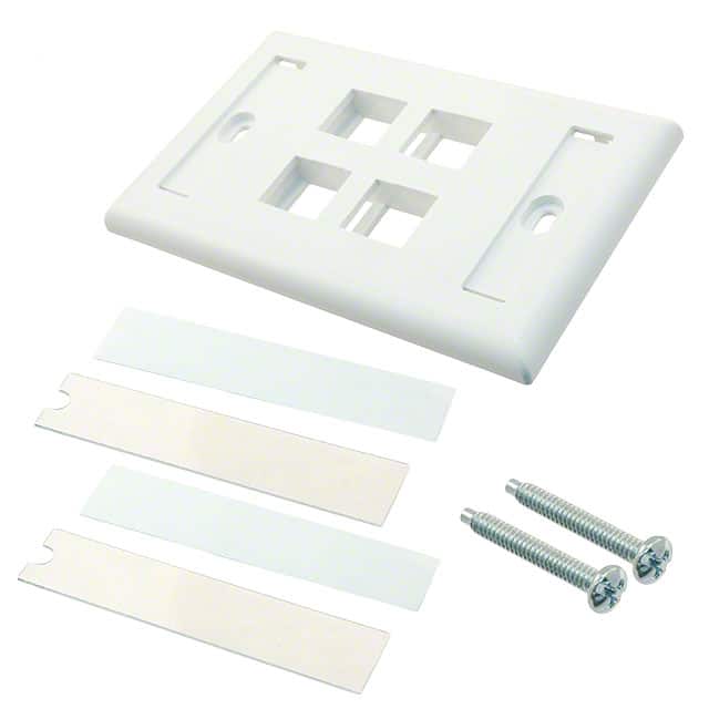 NK4FWHY FACEPLATE SNGL GANG 4PORT WHITE