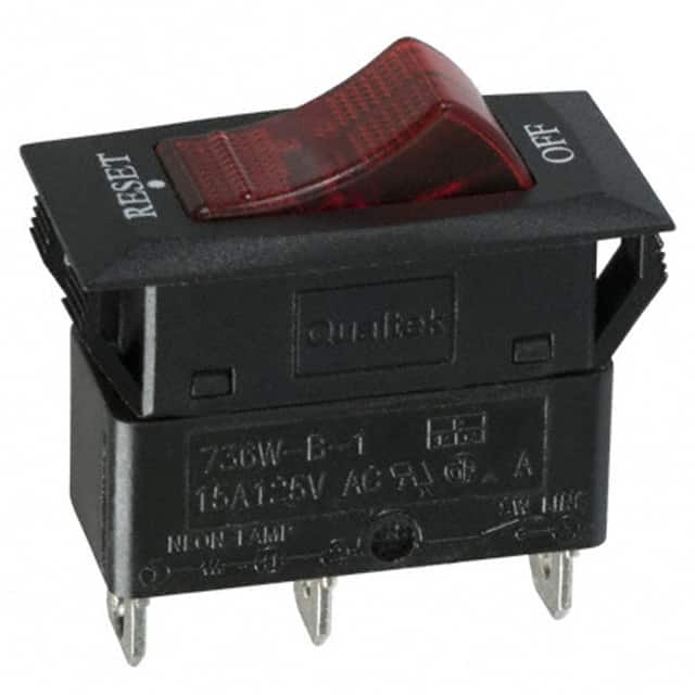 736W-B/101 CIR BRKR THRM 15A 125VAC ROCKER