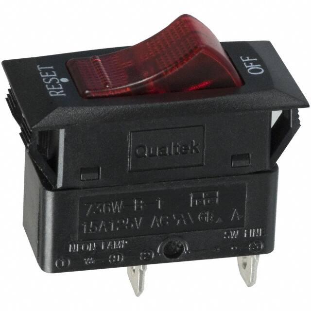 736W-B/102 CIR BRKR THRM 15A 125VAC ROCKER