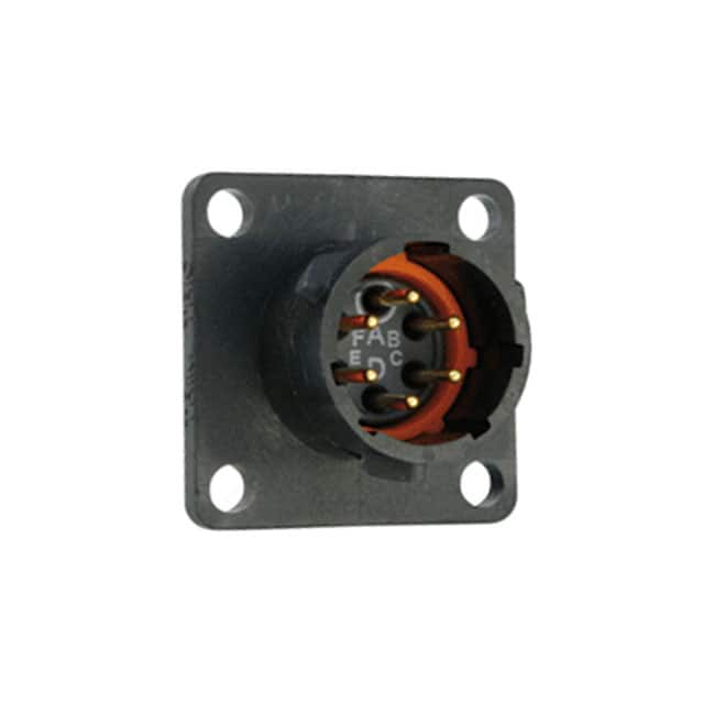 UTS010D6P CONN RCPT MALE 6POS GOLD SOLDER