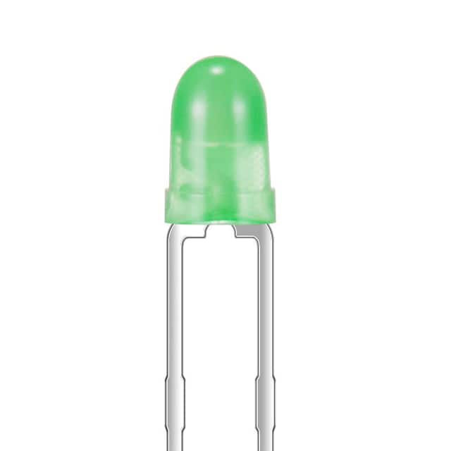 XLDGK11W LED GREEN CLEAR 3MM ROUND T/H