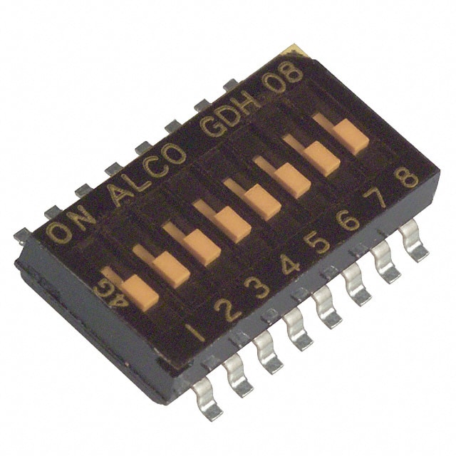 GDH08S SWITCH SLIDE DIP SPST 25MA 24V