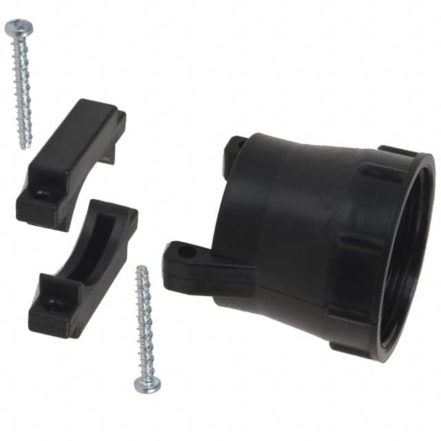 207774-1 CONN BACKSHELL W/CLAMP SZ 23 BLK