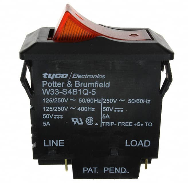 W33-S4B1Q-5 CIR BRKR THRM 5A 250VAC 50VDC