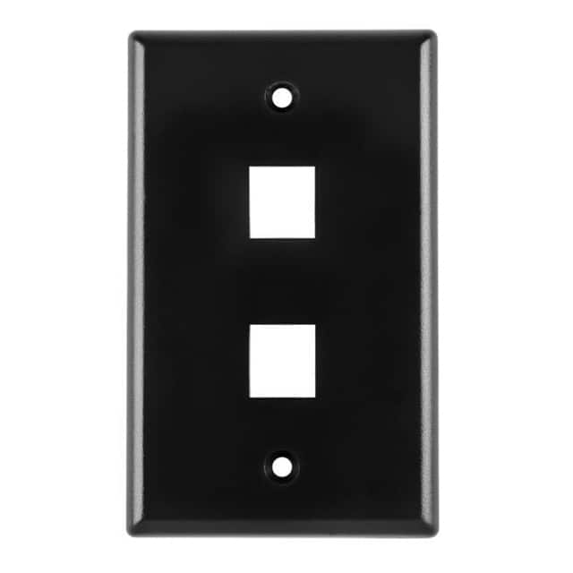 FPDUAL-B FACEPLATE SNGL GANG 2PORT BROWN