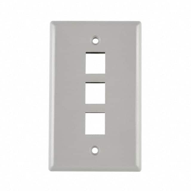FPTRIPLE-GRY FACEPLATE SINGLE GANG 3PORT GRAY
