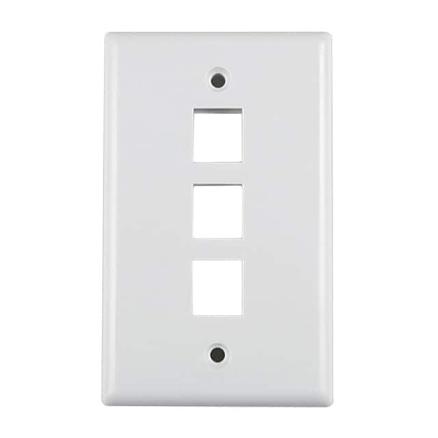 FPTRIPLE-W FACEPLATE SNGL GANG 3PORT WHITE