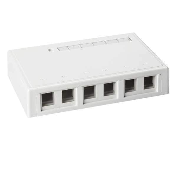 SMBSIX-W MOD BOX SMD 6PORT WHITE